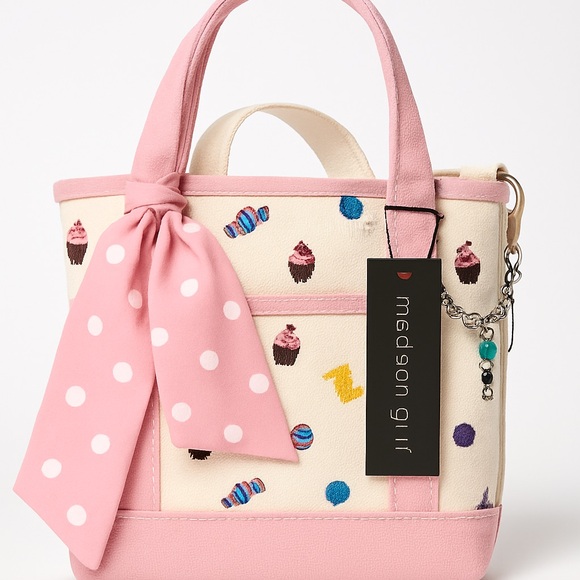 Madden Girl Other - Madden Girl Pink and Cream Cupcake Tote with matching pouch NWT